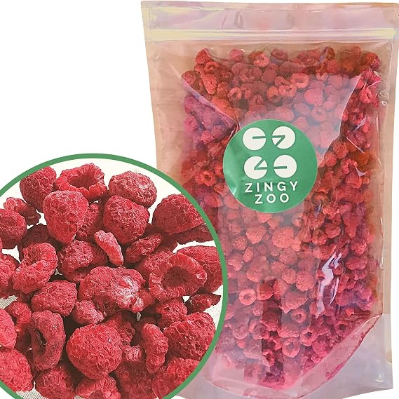 Freeze-Dried Raspberries | XL 350g Premium Vegan Raw Freeze Dried Fruit | Freeze Dried Raspberries Whole Pieces of Raspberry | Dried Berries Dehydrated Raspberries Snacking, Baking, Cocktails, Drinks