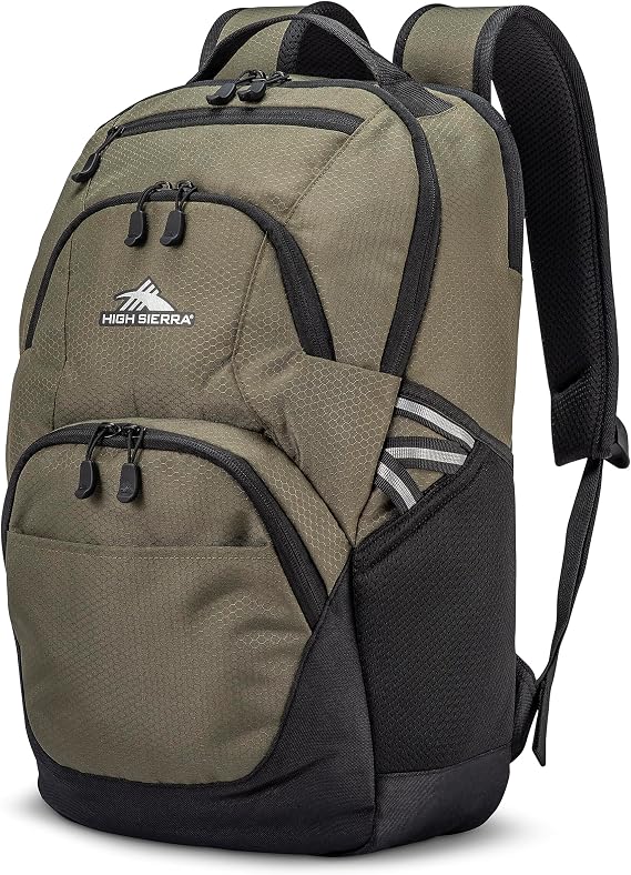 High Sierra Unisex's Swoop Sg Backpack School, Olive, 18.9" Inches