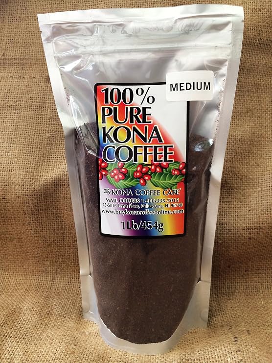 100% Kona Coffee, Medium Roast, Ground - 1 Pound