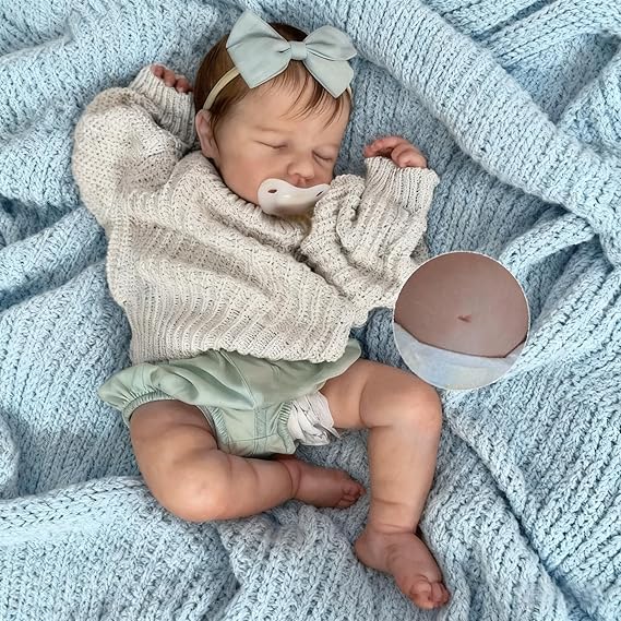 Anano Full Silicone Body Reborn Baby Dolls Realistic Girl 20 Inch Anatomically Correct Water Proof Full Body Lifelike Baby Doll Girl that Look Real Toys for Kids