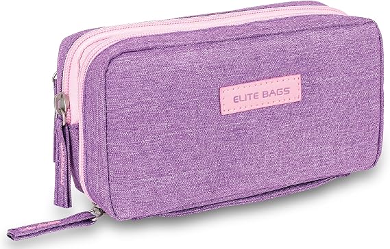 ELITE BAGS Diabetic Isothermal Bag Case | Diabetic Mass | Colour: Purple | for Insulin and Glycometer Feathers
