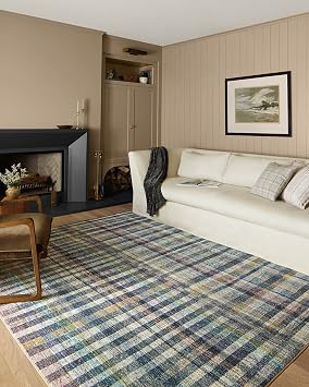 Loloi Chris Loves Julia Humphrey Collection HUM-04 Plum/Multi 7-3 x 9-3 .38" Pile Height, Area Rug feat. CloudPile