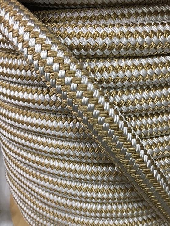 Gold Double Braid Nylon Rope 1 inch