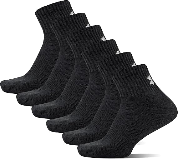 Under Armour Adult Cotton Quarter Socks, Multipairs