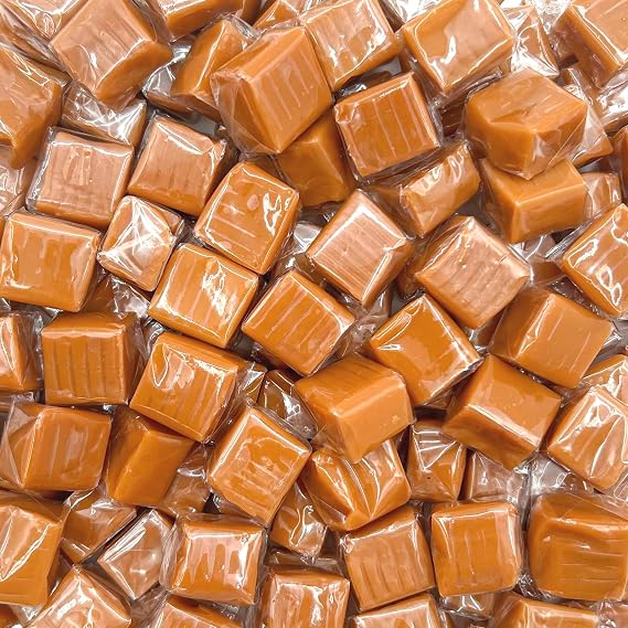 Vanilla Caramel Candy Individually Wrapped, 5 Lb Bag | Bulk Caramel Cubes, Chewy Candy