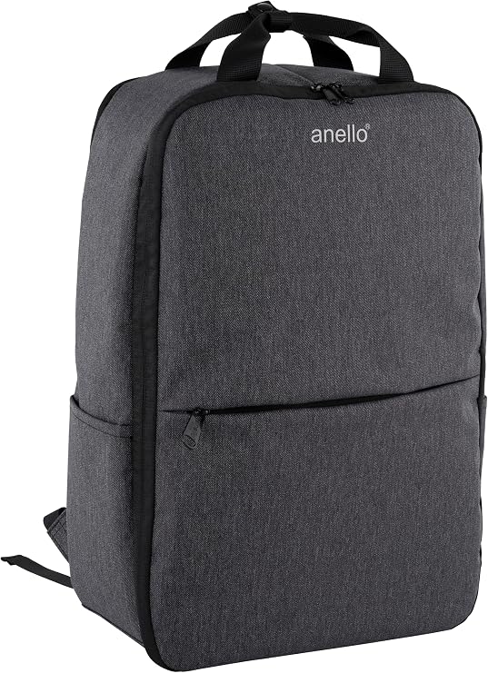 Anello Flute Backpack, Matte Finish, 3 Interior Flute Pockets, Front & Rear Zipper Pockets, Dark Gray