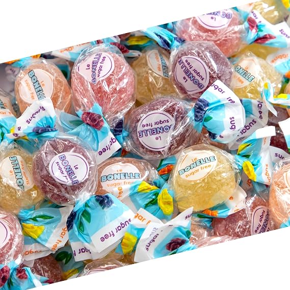 Bonelle Sugar Free Candy Individually Wrapped, Fruit Jellies, 1 Lb Bag | Italian Candy, Vegan, Dye Free, Naturally Flavored, Assorted Soft Candy