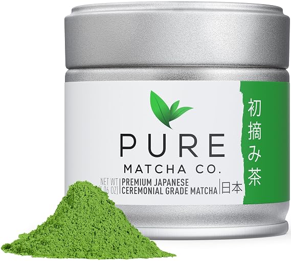 Pure Matcha Co | Premium Ceremonial Grade Matcha Green Tea Powder | Authentic Japanese Origin | Sugar Free | 30g, 1.06oz