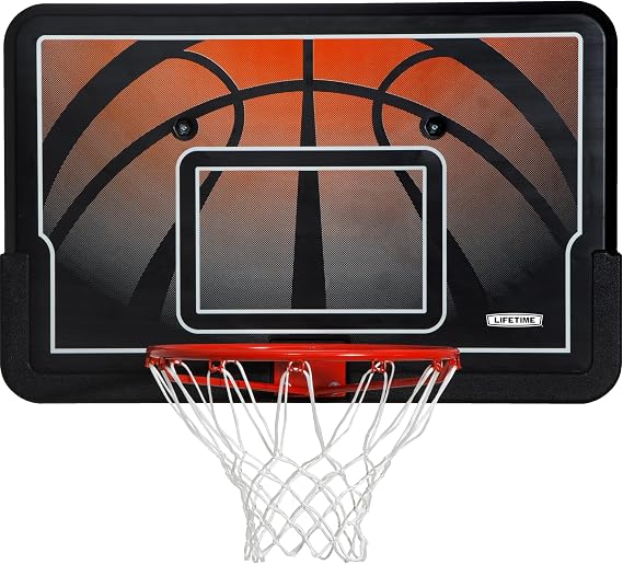 Lifetime 44-Inch Impact Basketball Hoop Backboard and Classic Rim Combo, High-Density Polyethylene, UV-Protected Graphics, All-Weather Net, Mounting Kit Sold Separately