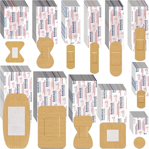 BBTO Assorted Styles Flexible Fabric Adhesive Bandages Small Breathable Fingertip Bandages Cloth Elastic Knuckle Bandages Various Sizes Spot Bandage