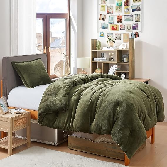 Thicker Than Thick Coma Inducer Twin XL Oversized Comforter Set Winter Moss