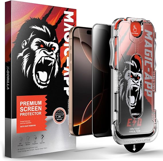 Klasse X-Gorilla iPhone 13/13 Pro / 14 / 16E Hayalet Ekran Koruyucu | Gizlilik Filtreli & 9H Kırılmaz | Tam Kaplama Tozsuz Uygulama