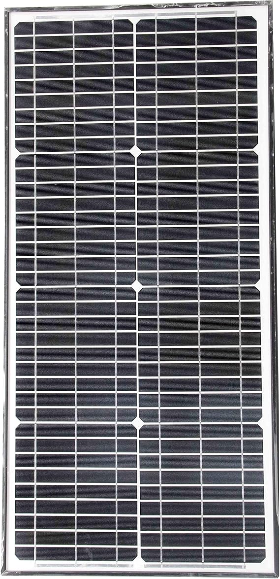 ALEKO SP30W24V 30 Watt 24 Volt Monocrystalline Solar Panel for Gate Opener Pool Garden Driveway | High-efficiency sun charging, powers openers off-grid, weatherproof tempered glass, rust-resistant frame, all-weather