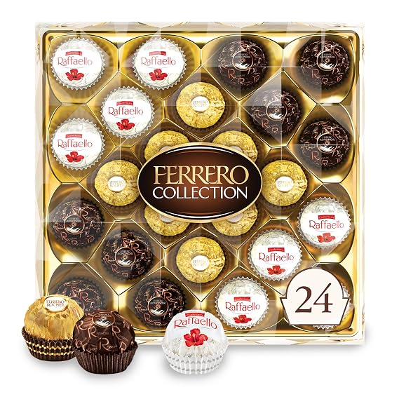 Ferrero Collection Assorted Chocolate Candy Gift Box, 24 Ct, 9.1 oz