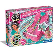 Clementoni - Crazy Chic-My Beads Lab-Kit Te, 7 yaşında oyun, çocuk bilekliği, yaratıcı el sanatları - İtalya'da üretilmiştir, çok dilli, 18785