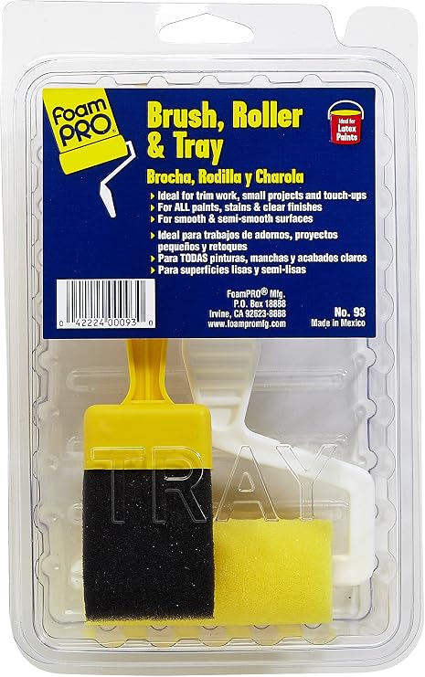 FoamPRO FoamPRO 93, Roller & Tray Kit Paint Roller & Paint Brush, 3"