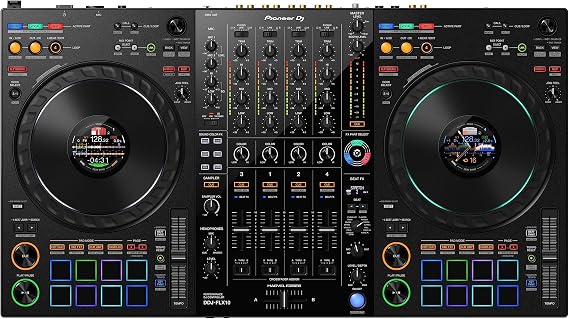 Pioneer DJ DDJ-FLX10 4-Channel DJ Controller, Track Separation, Black