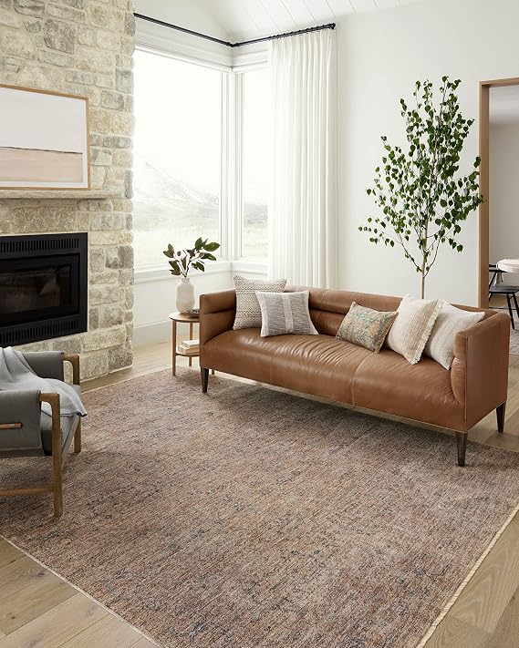 Loloi Angela Rose Blake Taupe/Blue 6'-7" x 9'-10" Area Rug