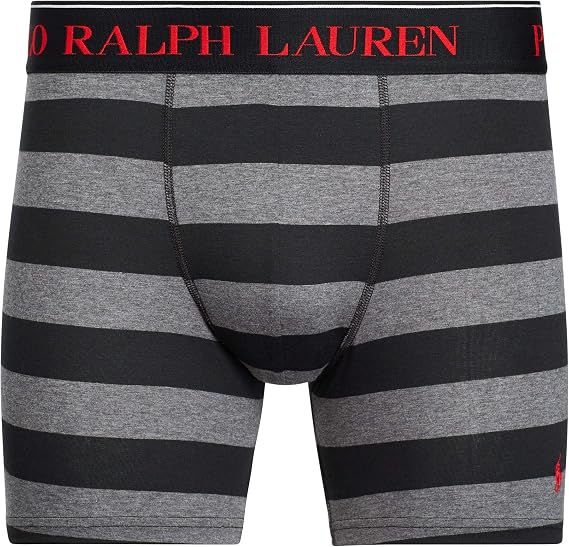 Polo Ralph Lauren Mens Printed Classic Boxer Briefs Gray S