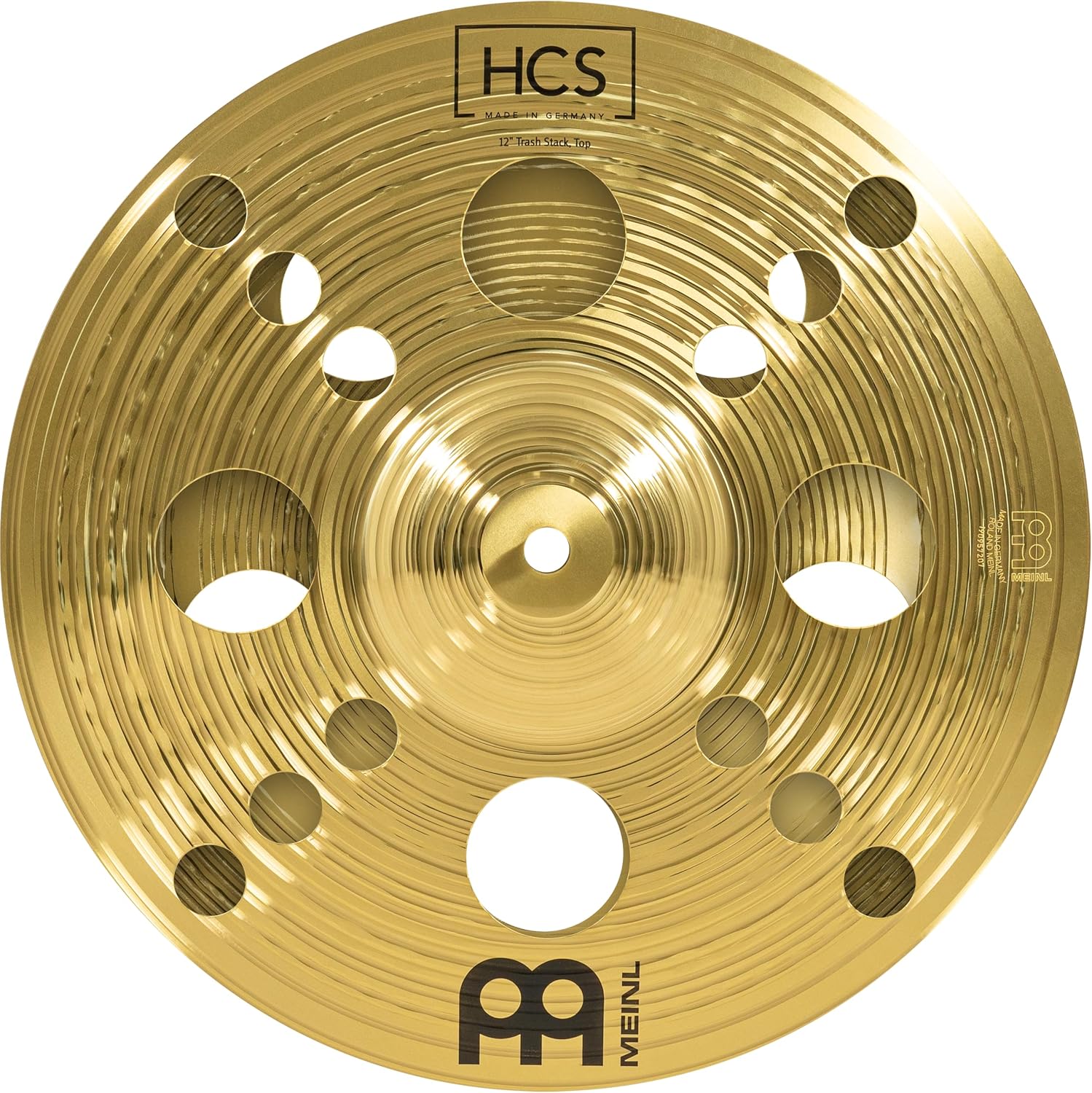 Meinl Cymbals HCS Trash Stack Cymbal 12 inch (Video) for Drum Set (30,48cm) Traditional Finish Brass, Made in Germany (HCS12TRS)
