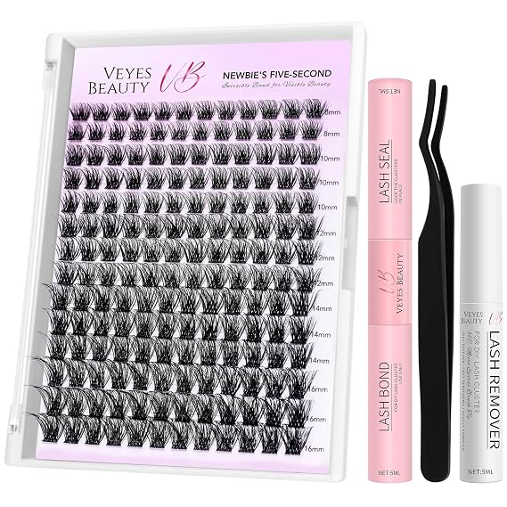 VEYESBEAUTY Siren Lash Clusters Kit Newbie's Five-Second Series Eyelash