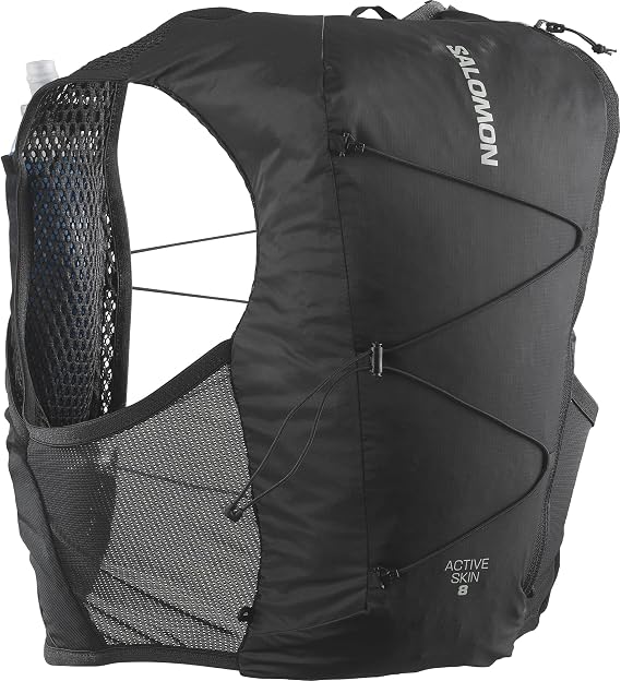Salomon Active Skin 8 Unisex Hydration Vest Trail Running Hiking MTB with Hydration Bottles