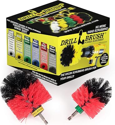Outdoor Cleaning Supplies - Garden and Statue Cleaning Brush Set - Patio and Deck Scrubbing Tools - Bird Bath Cleaning Brush - Concrete Cleaning Brushes - Stone Stain Removing Tool - Brick Brush