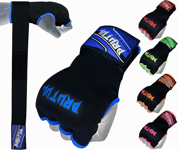 Brutul Padded Inner Gel Gloves Training Gel Elastic Hand Wraps for Boxing Gloves Quick Wraps Men & Women Kickboxing Muay Thai MMA Bandages Wrist Wrap Protector Handwraps (Pair)
