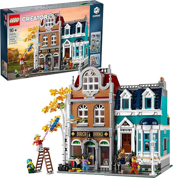 LEGO 10270 Creator Expert Bookshop Modular Building, Home Décor Display Set for Collectors, Advanced Collection, Gift Idea for 16 plus Year Olds
