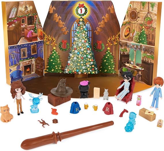 Wizarding World Harry Potter, Magical Minis Advent Calendar 2023 with 24 Gifts, Surprise Toys Christmas Countdown Calendar, Kids Toys for Ages 6 & up