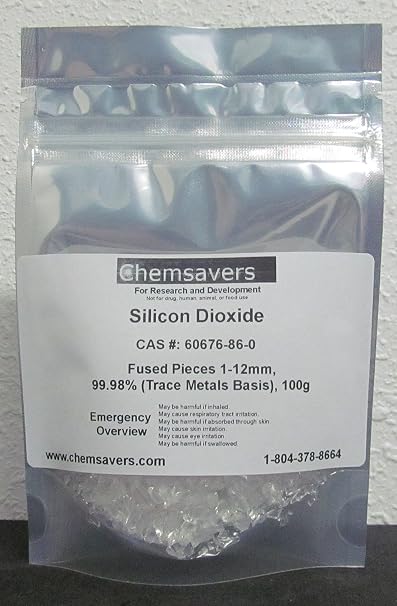 Silicon Dioxide, Fused Pieces 1-12mm, 99.98% (Trace Metals Basis), Certified, 100g