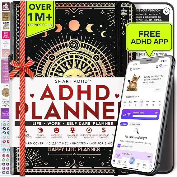 90-Day Goal Planner with Daily Journal, Gratitude & Habit Tracker | ADHD Planner, Undated, Gratitude Journal for Women and Men, Manifestation Planner & Productivity