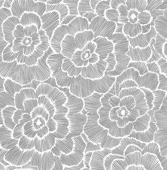 NuWallpaper Charcoal Saraya Peel and Stick Wallpaper, Grey, Removable Wallpaper, Renter-Friendly, 20.5 in x 18 ft