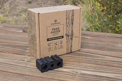 ZIPLINEGEAR Tree Saver Block Kit for 2 Trees,  with Adjustable Straps for Trees up to 3FT in Diameter, 16 Heavy Duty Nylon Tree Saver Blocks Protect Tree Bark from Zip Line Cable