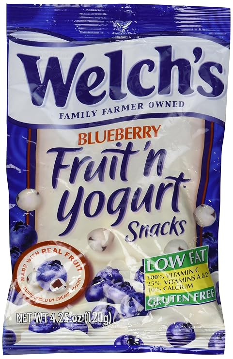 WELCHS Fruit 'n Yogurt Snacks, Blueberry, 4.25 Ounce