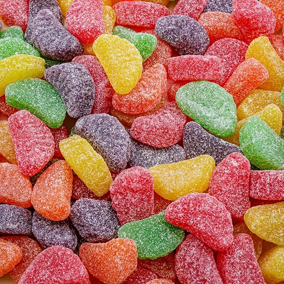 Fruit Slices Jelly Candy, 2 lb Resealable Bag 5 Assorted Flavors, Soft and Chewy, Gluten and Peanut Free