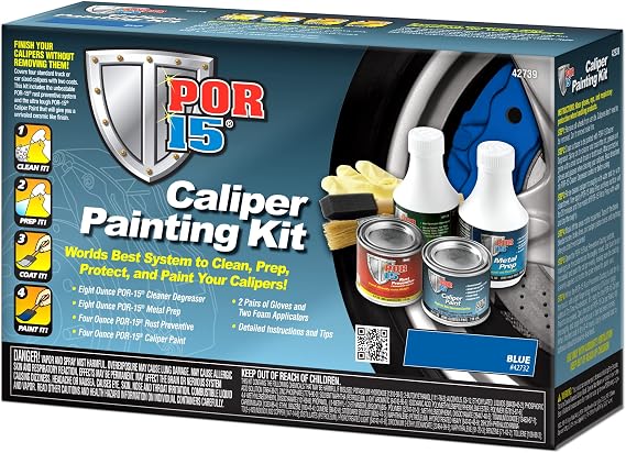 POR-15 Caliper Painting Kit, Blue, Clean, Prep and Paint Brake Calipers