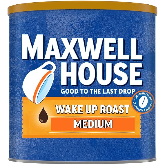 Maxwell House Medium Roast Wake Up Roast Ground Coffee, 30.65 oz. Canister