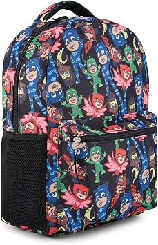 PJ Masks Heroes Unite Backpack - Featuring Catboy, Owlette, Gekko, and PJ Robot, Ready to Tackle Adventures Backpack Bag