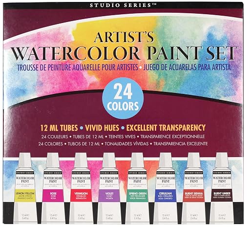 Studio Series Artist's Watercolor Paint Set (24 colors)