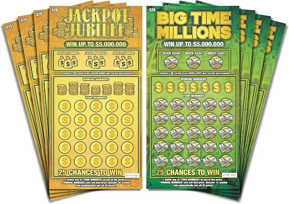Larkmo Prank Gag Lottery Tickets - 8 Total Tickets, 4 of Each Winning Ticket Design, These Scratch Off Cards Look Super Real Like A Real Scratcher Joke Lotto Ticket, Win 10,000 or $50,000