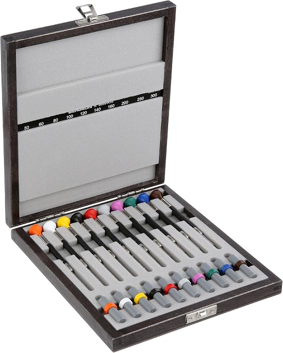 Bergeon 55-614 6899-A10 Ten Ergonomic Screwdriver Set with Spare Blades Watch Repair Kit