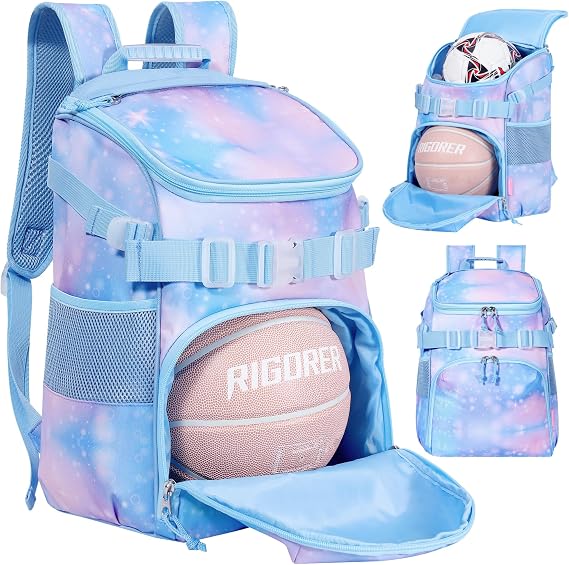 TRAILKICKER Basketball-Rucksack für Damen geeignet für Fußball Volleyball Baseball Fußball Sportrucksack Trainingsausrüstung Tasche für Team