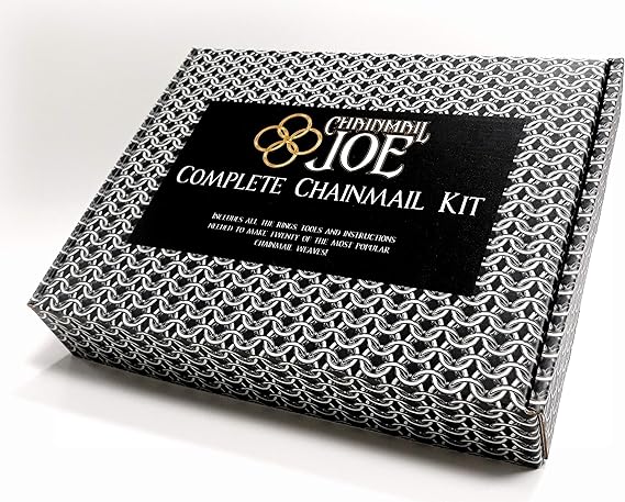 Complete Chainmail Kit - 20 Weave Tutorial Book, 23,000+ Rings(Over 4 Pounds), Clasps, and Tools