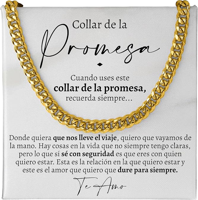 Love You This Much Collar de la Promesa - Regalo Sentimental para Novio, Cumpleaos y San Valentn