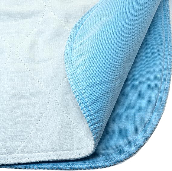 Blue Big Size Washable Bed Pad / XXL Incontinence Underpad - 36 X 72 - Jumbo Mattress Protector