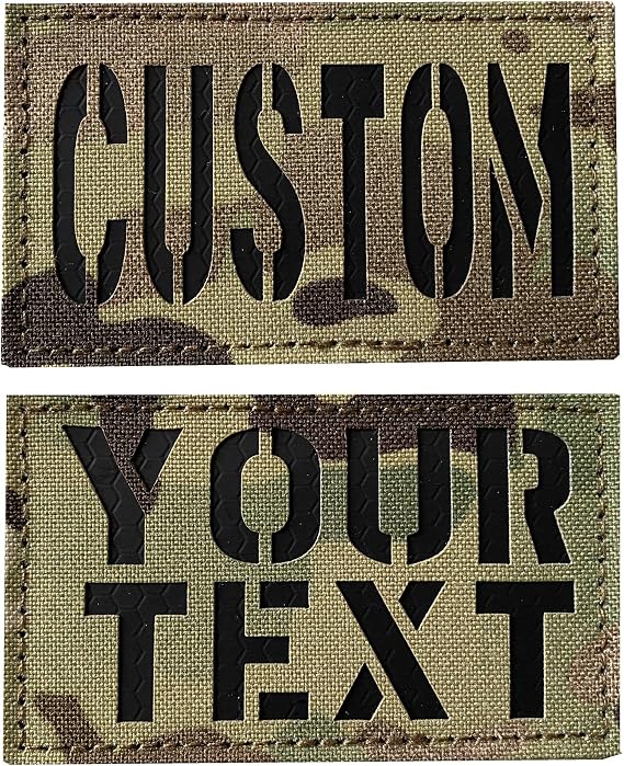 2 Pack Custom IR Infrared Call Sign Laser Cut Patch