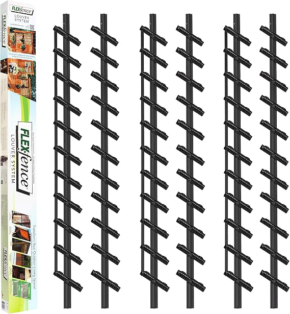 Decorative Versa Fence Louver System, Perfect for Gardens, Patios and Outdoor Spaces, Indoor and Outdoor Use, 3 Pack
