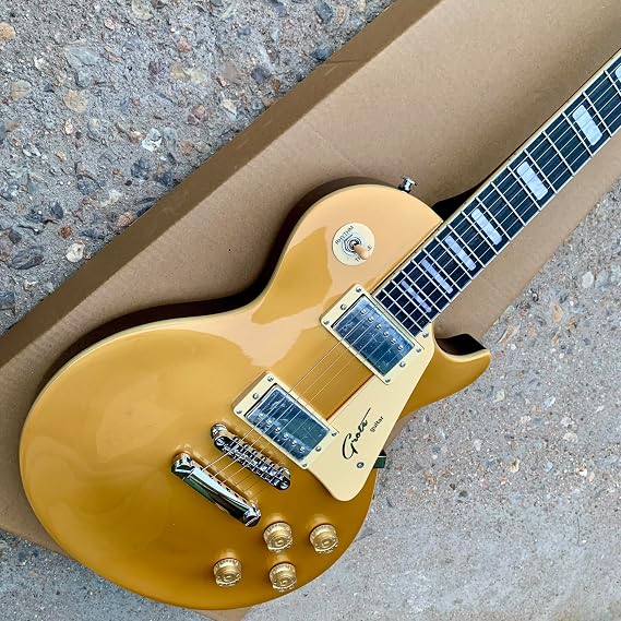 Electric Guitar, Les Paul Style,Golden rendering electric guitar