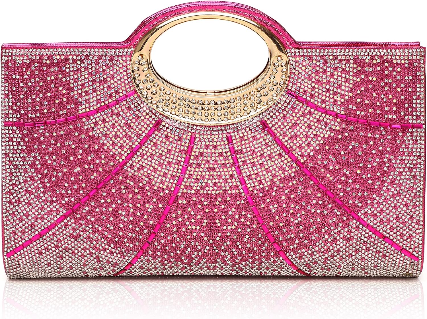 GESU Clutch Purses for Women Rhinestone Evening Bag Wedding Party Cocktail Purses Handbags